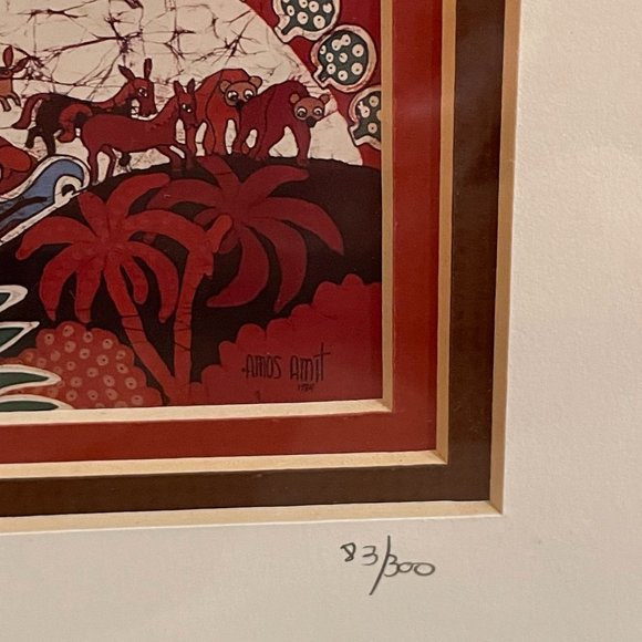 Amos Amit 1984 Noah's Ark Framed Picture - Picture 10 of 11